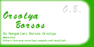 orsolya borsos business card